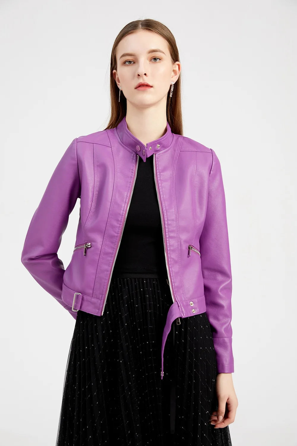 PU Leather Short Jacket