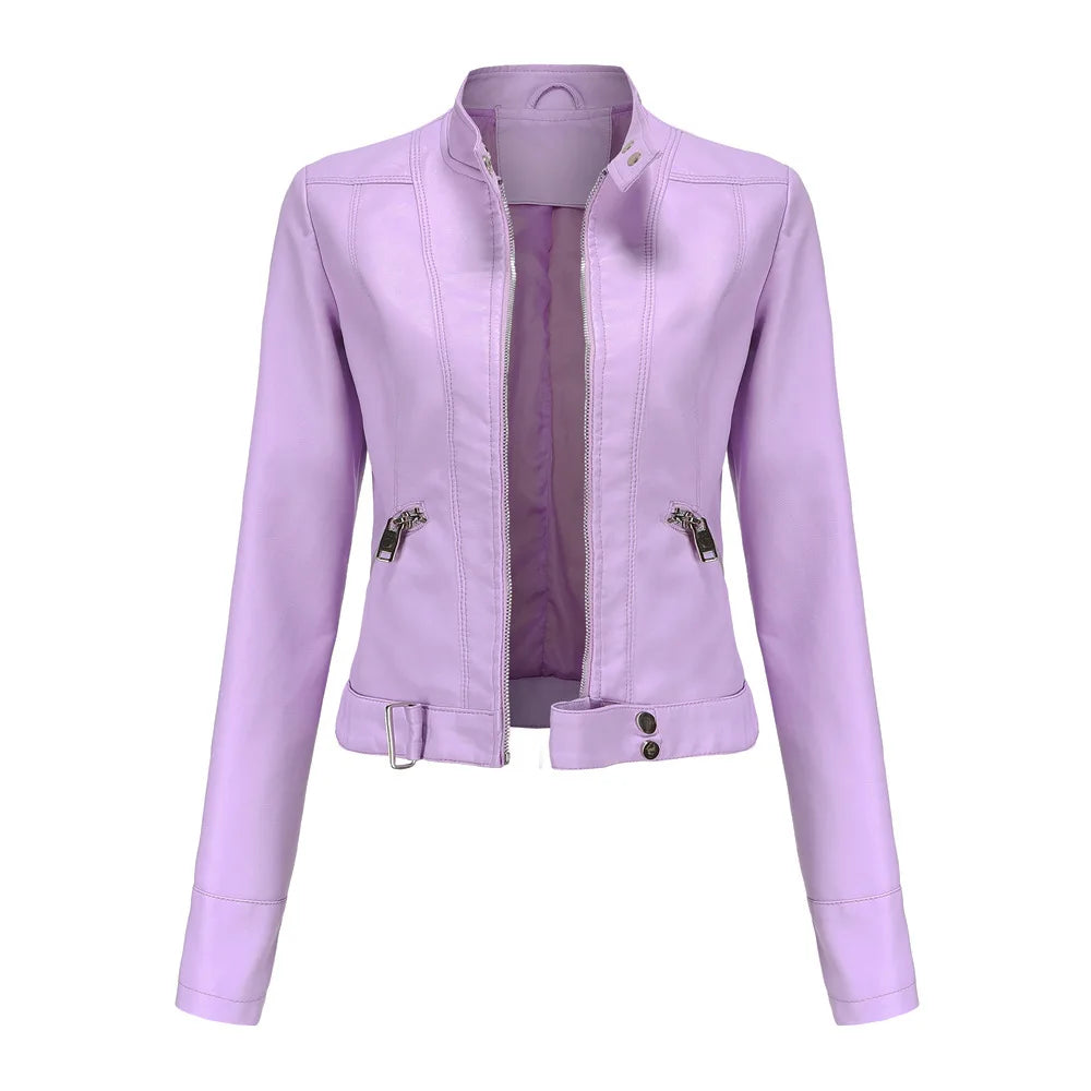 PU Leather Short Jacket