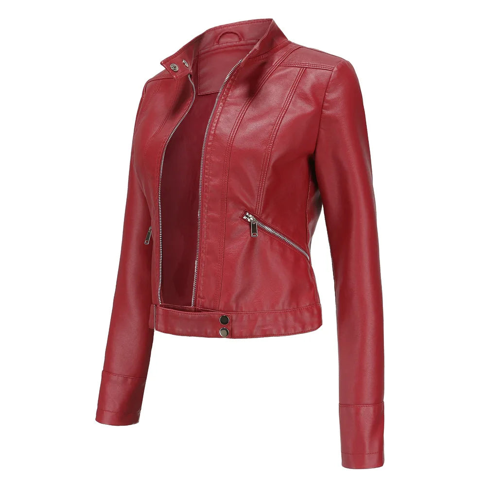 PU Leather Short Jacket