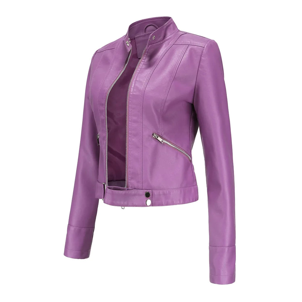 PU Leather Short Jacket