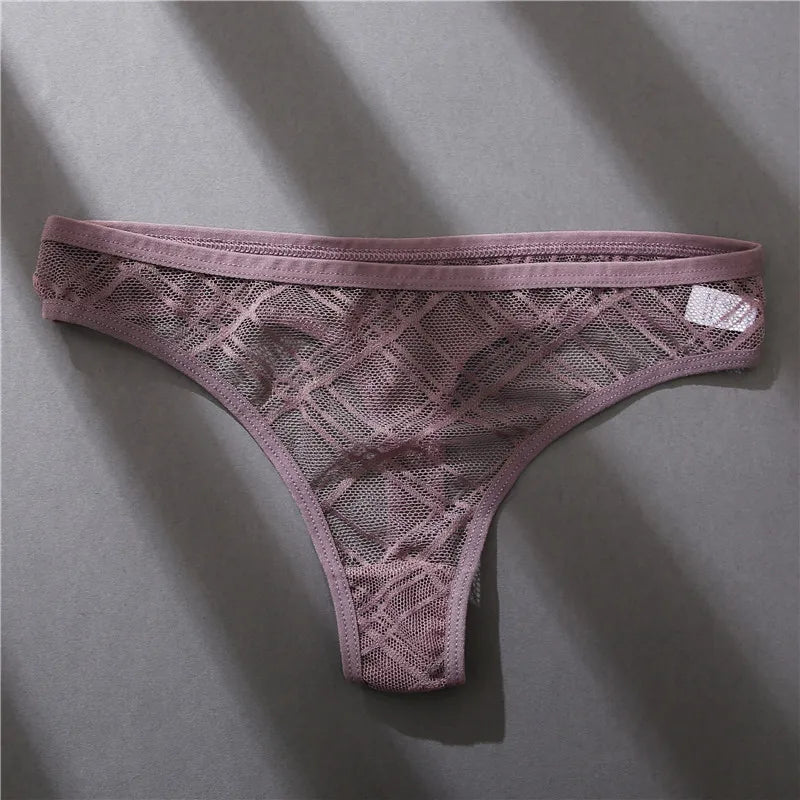 1 PC Mesh G-string, Hollow Out, Low Waist 
Sexy Underwear