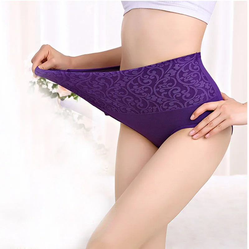 3 Pcs Cotton Plus Size Underwear with High Waist 
Abdominal Briefs Girl Postpartum Recovery Panties