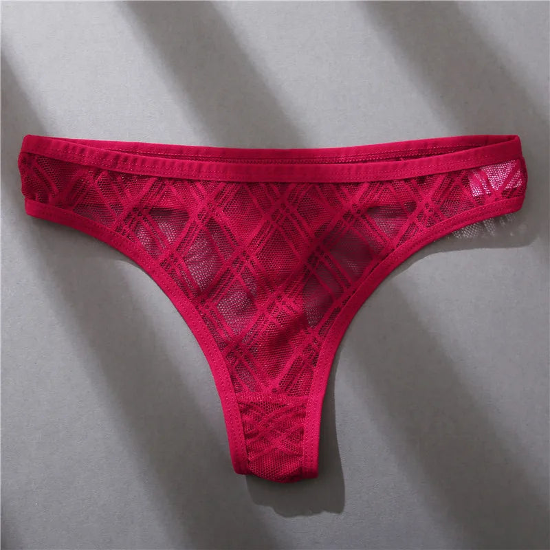 1 PC Mesh G-string, Hollow Out, Low Waist 
Sexy Underwear