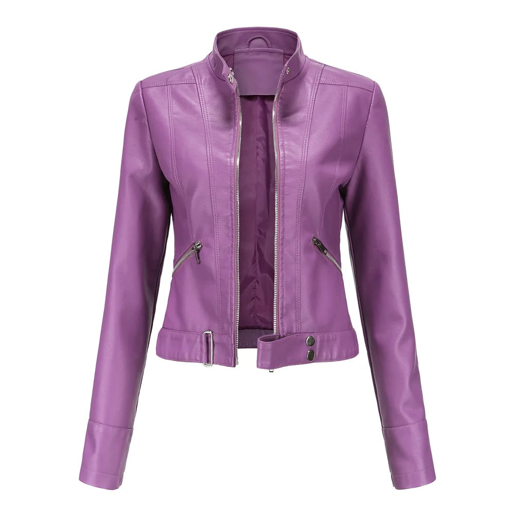 PU Leather Short Jacket