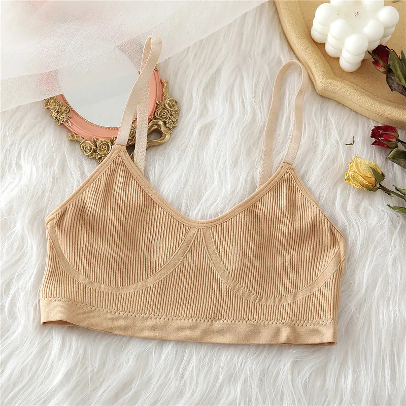 Hot Seamless Women Bra, Wireless, Adjustable Strap, Bralette,
8 Colors Women Lingerie Tank Tops