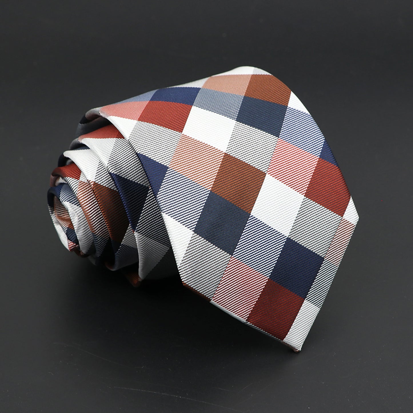 New Men's Classic Plaid Tie with Luxury Stripe 8cm