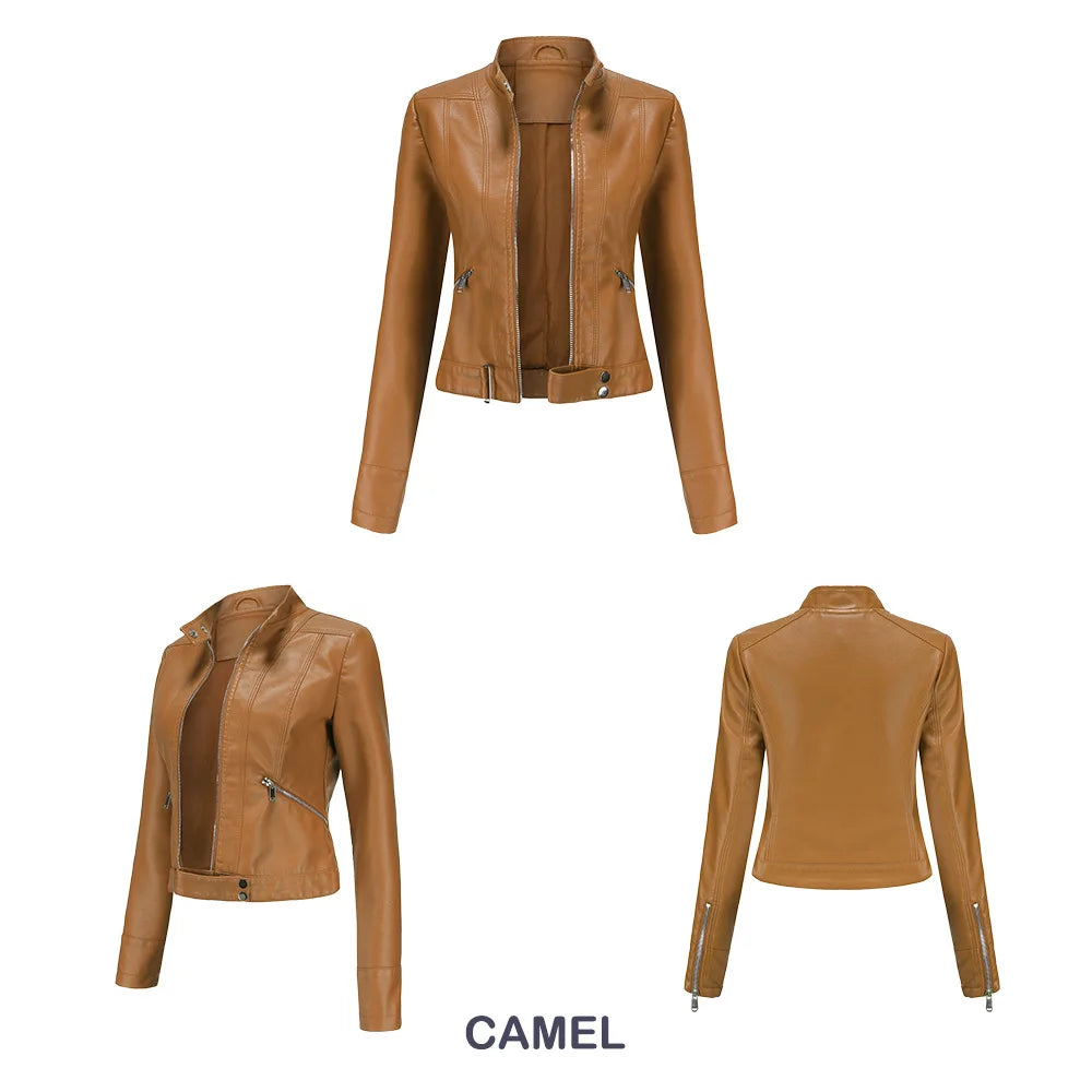 PU Leather Short Jacket