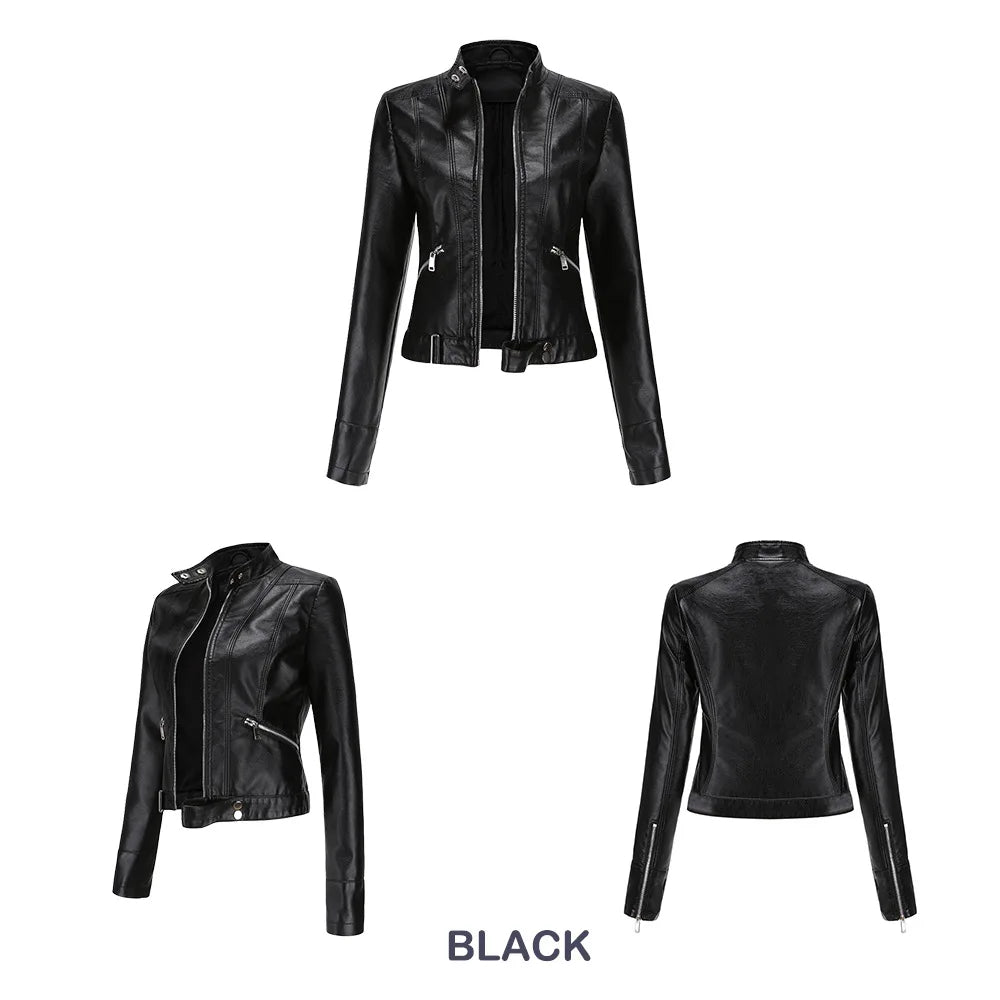 PU Leather Short Jacket