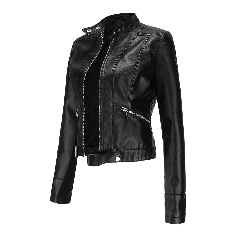 PU Leather Short Jacket