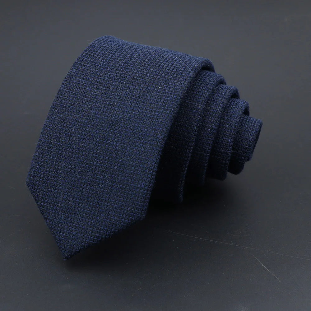 Original High Quality Solid Cotton, Handmade Wool Ties 
Men Necktie Striped Narrow Collar Slim Cashmere Casual Tie