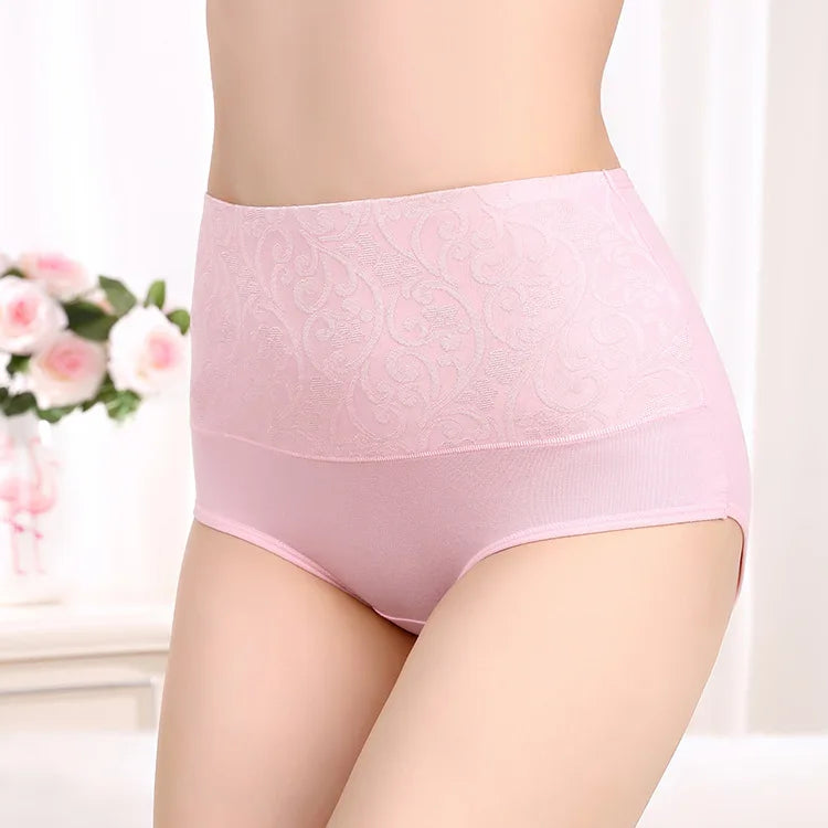 3 Pcs Cotton Plus Size Underwear with High Waist 
Abdominal Briefs Girl Postpartum Recovery Panties