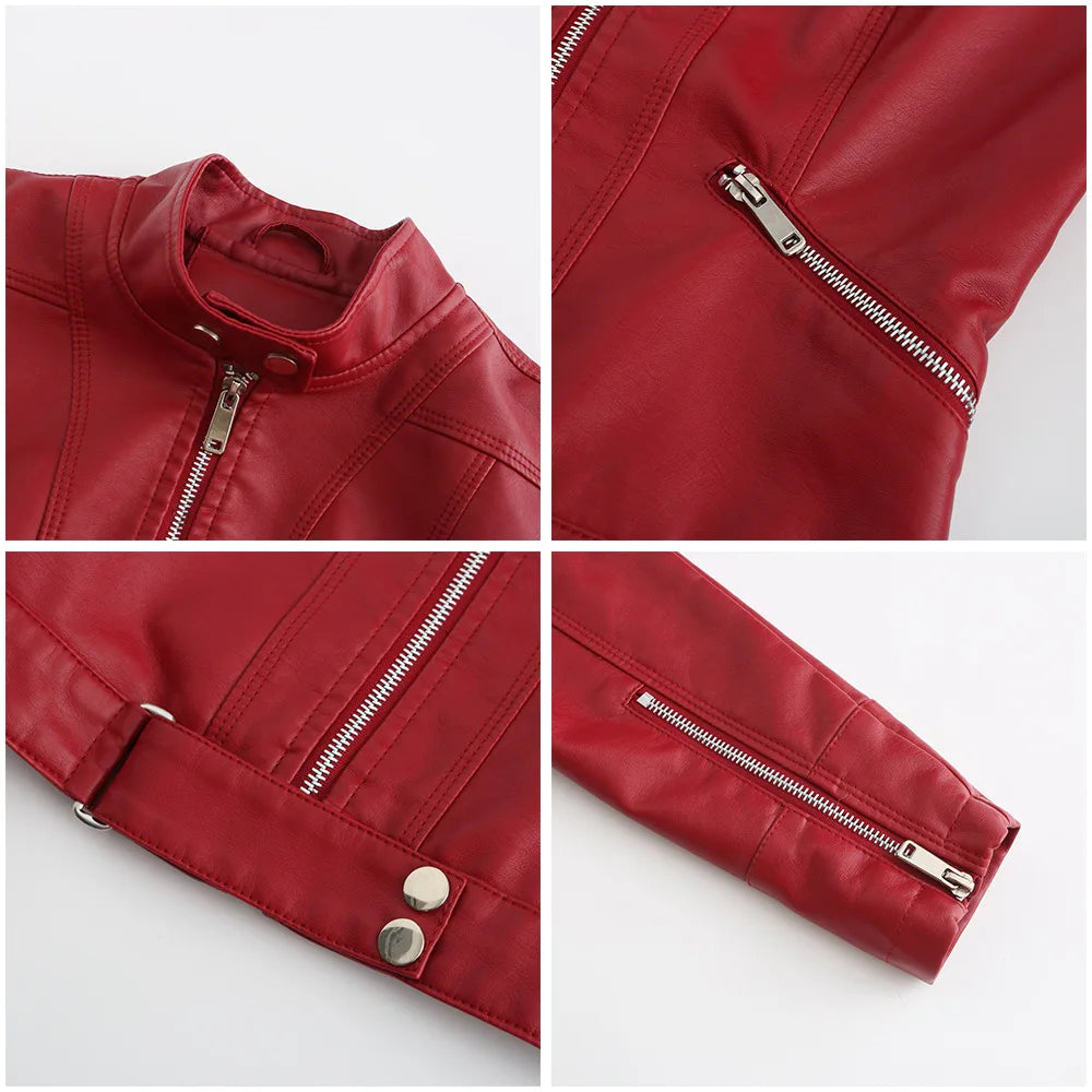 PU Leather Short Jacket