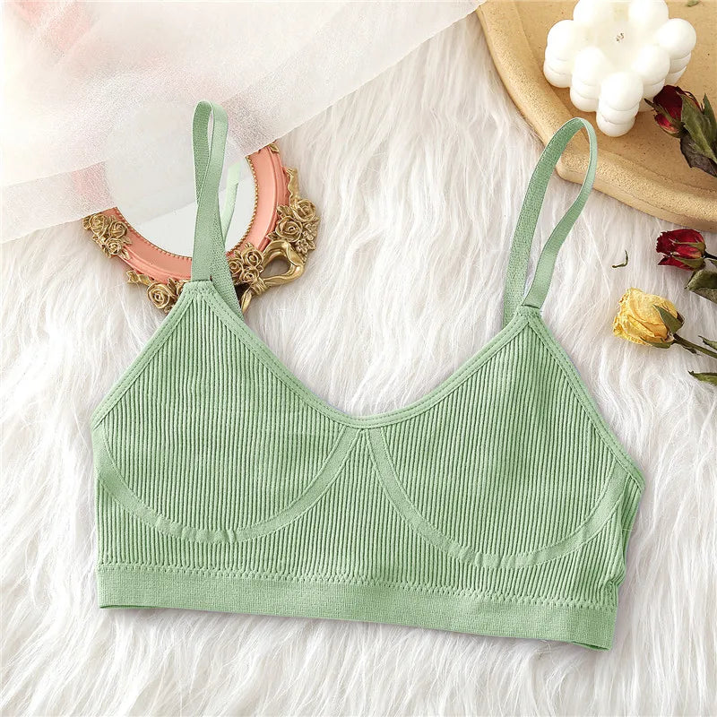 Hot Seamless Women Bra, Wireless, Adjustable Strap, Bralette,
8 Colors Women Lingerie Tank Tops