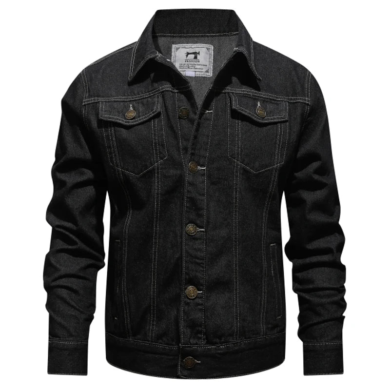 Spring & Autumn New Style Pure Cotton Fashion Blue, Black Men Casual Denim Jacket 
Slim Cowboy Coat