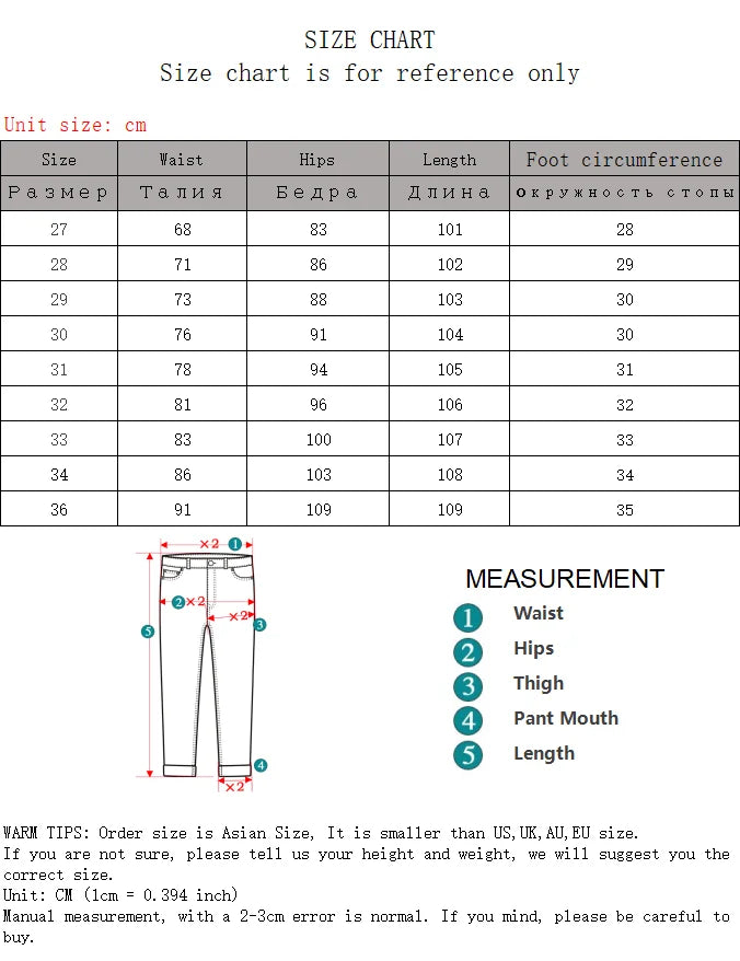 Business Casual Classic Cotton Elastic Denim Trousers