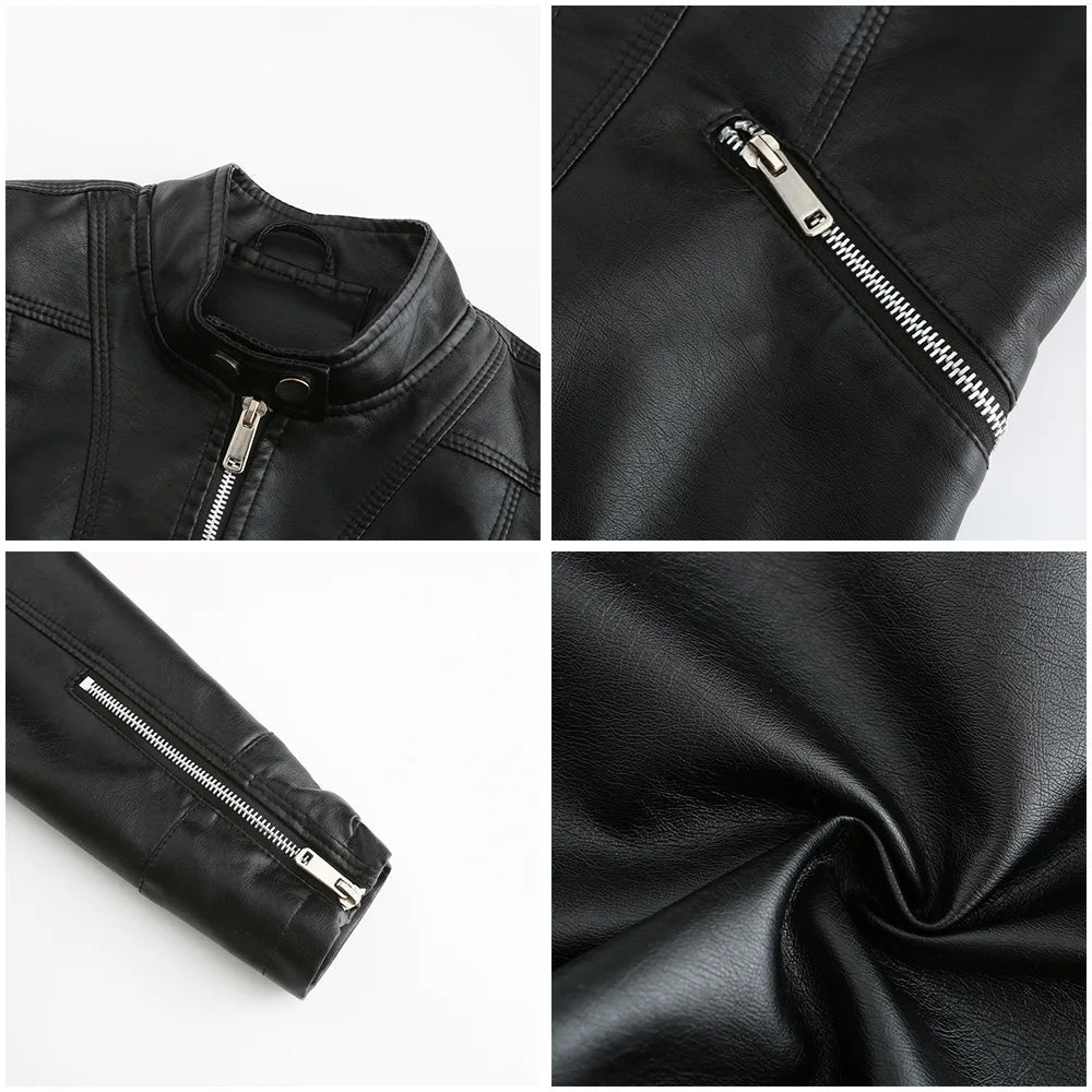 PU Leather Short Jacket