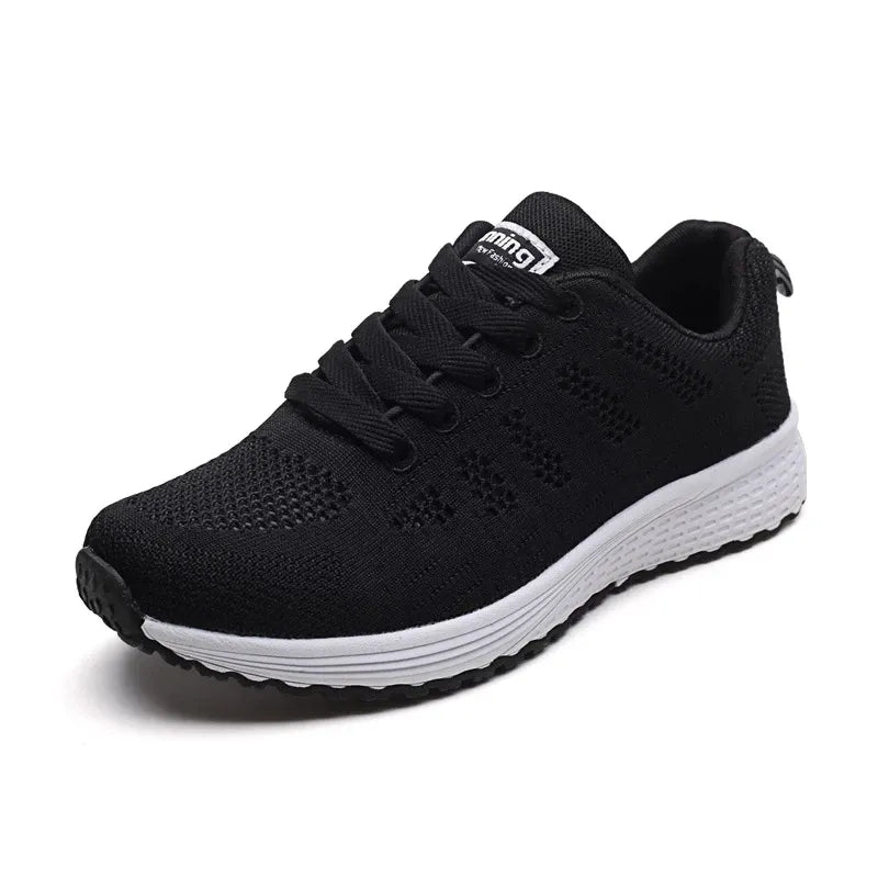 Women Casual Fashion Breathable Walking Mesh Flat Shoes