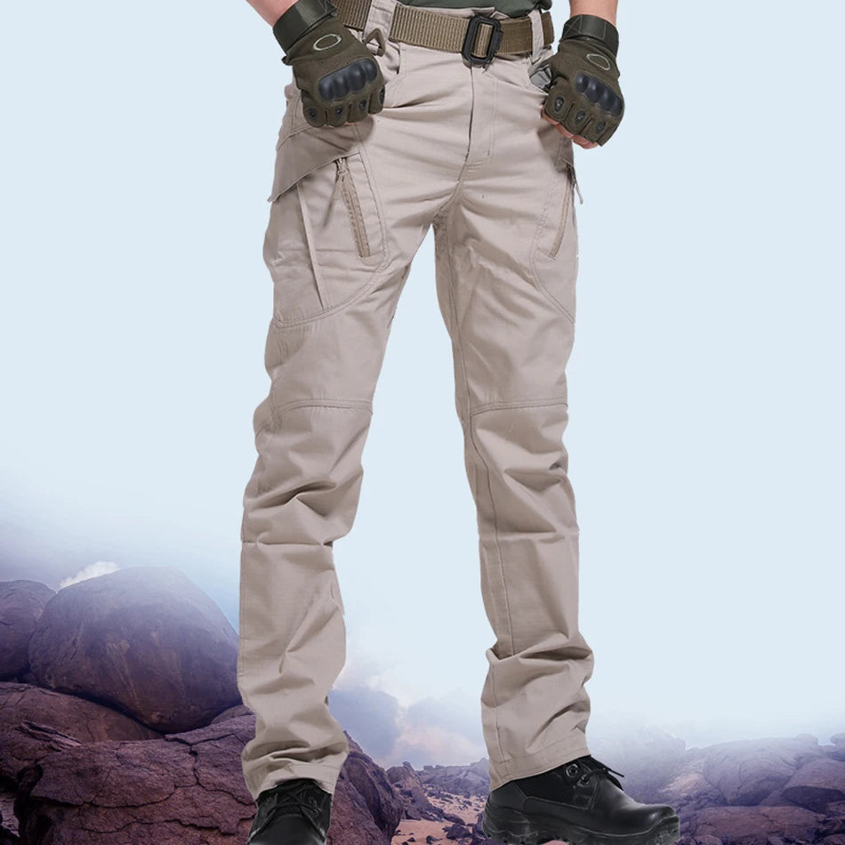 New Men Tactical Pants with Multiple Pocket Elasticity 
Military Urban Commuter male Trousers, Slim Fat Cargo Pants