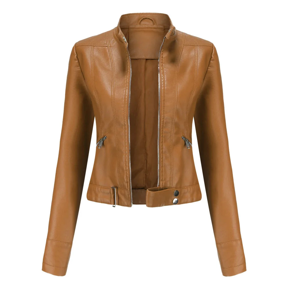 PU Leather Short Jacket