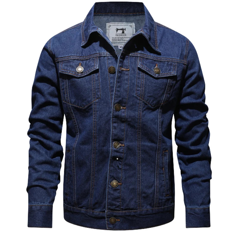 Spring & Autumn New Style Pure Cotton Fashion Blue, Black Men Casual Denim Jacket 
Slim Cowboy Coat