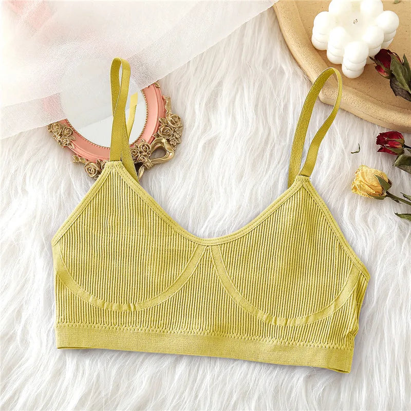 Hot Seamless Women Bra, Wireless, Adjustable Strap, Bralette,
8 Colors Women Lingerie Tank Tops