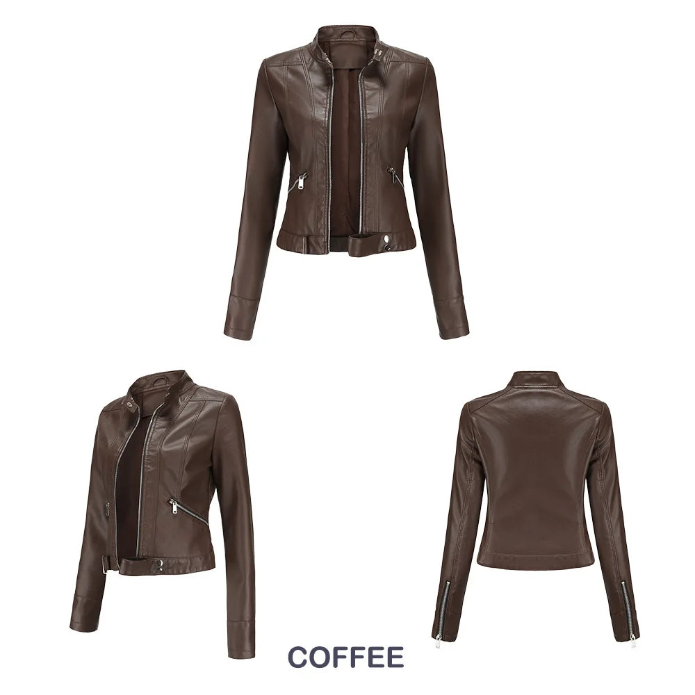 PU Leather Short Jacket