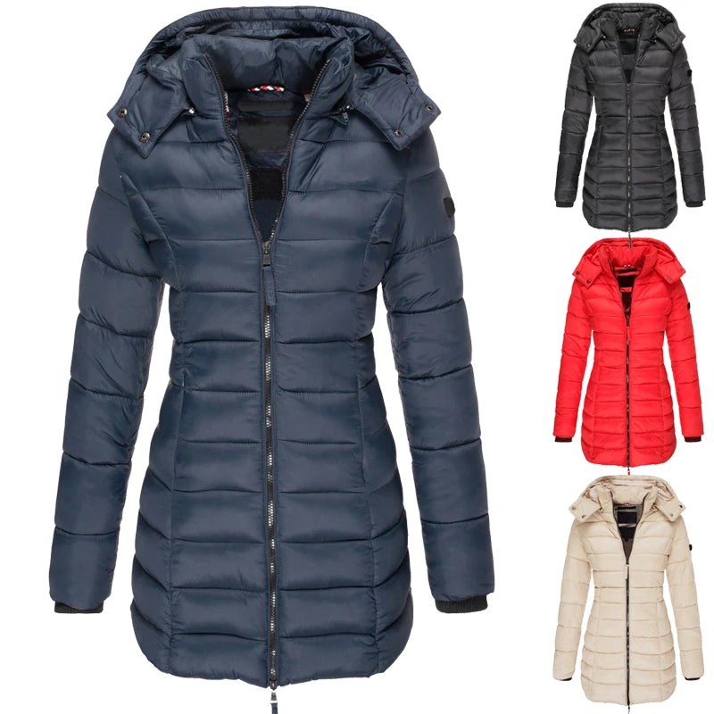 Winter Zipper Hooded Cotton Padded Jackets