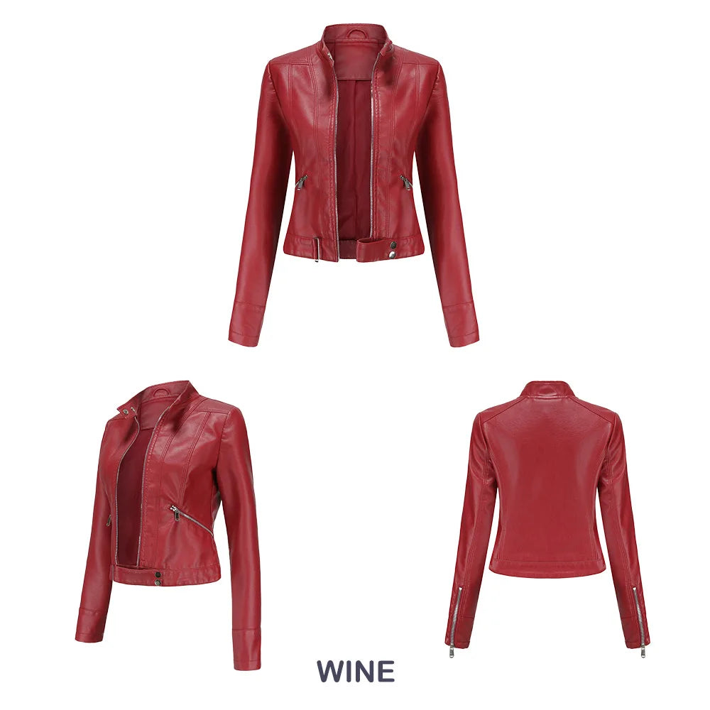 PU Leather Short Jacket