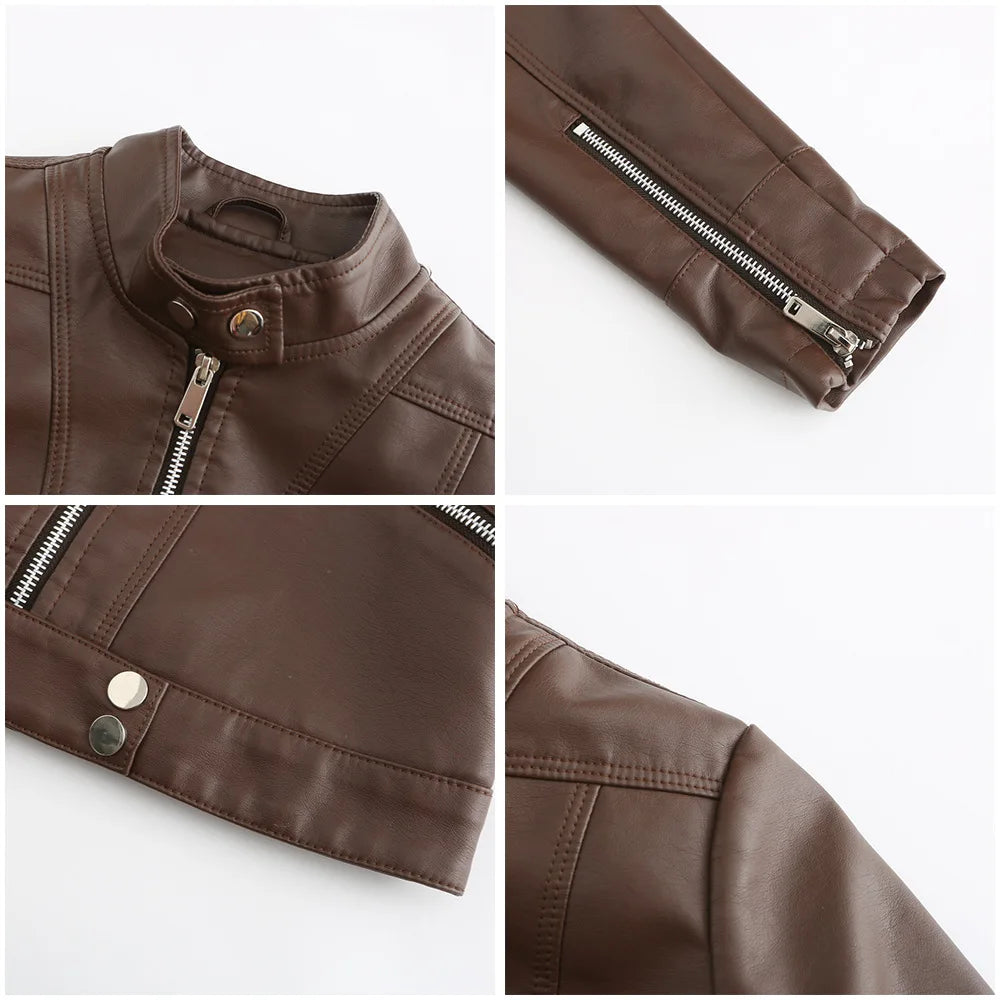 PU Leather Short Jacket