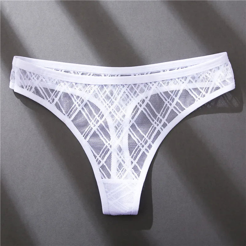 1 PC Mesh G-string, Hollow Out, Low Waist 
Sexy Underwear