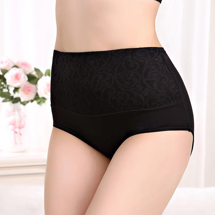 3 Pcs Cotton Plus Size Underwear with High Waist 
Abdominal Briefs Girl Postpartum Recovery Panties