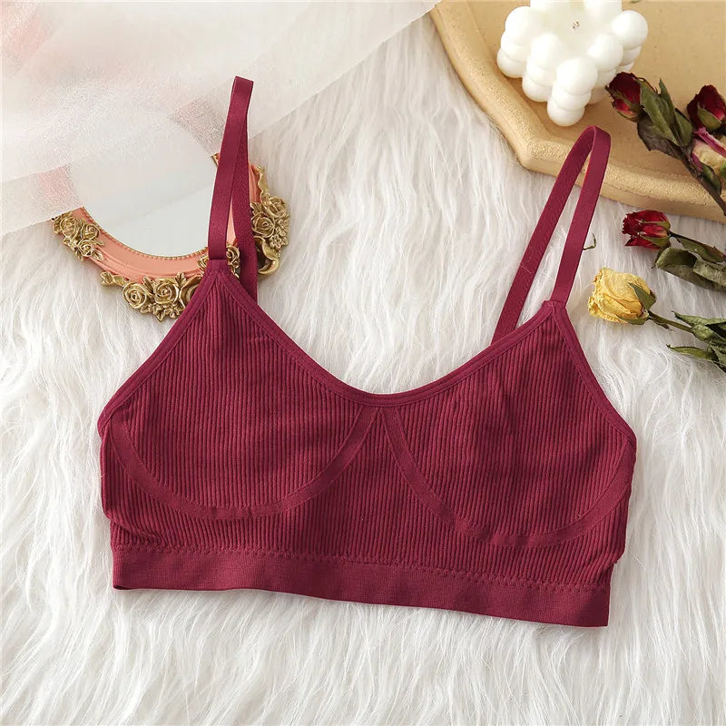 Hot Seamless Women Bra, Wireless, Adjustable Strap, Bralette,
8 Colors Women Lingerie Tank Tops