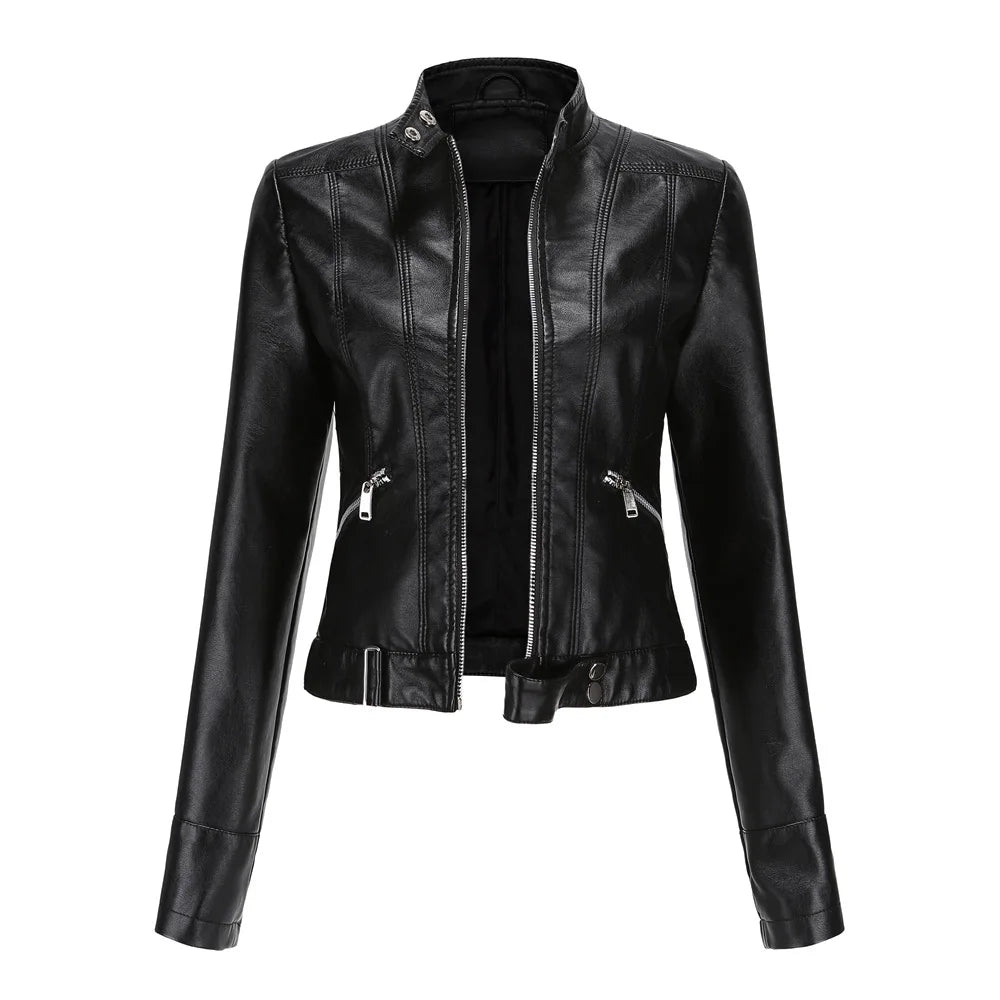 PU Leather Short Jacket