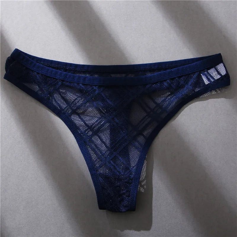 1 PC Mesh G-string, Hollow Out, Low Waist 
Sexy Underwear