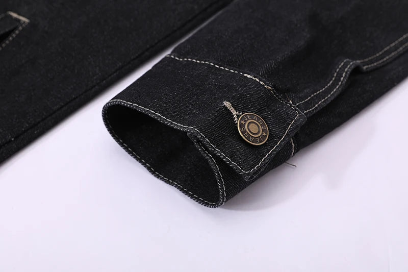 Spring & Autumn New Style Pure Cotton Fashion Blue, Black Men Casual Denim Jacket 
Slim Cowboy Coat