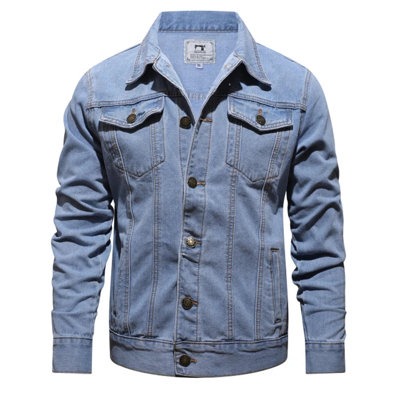 Spring & Autumn New Style Pure Cotton Fashion Blue, Black Men Casual Denim Jacket 
Slim Cowboy Coat