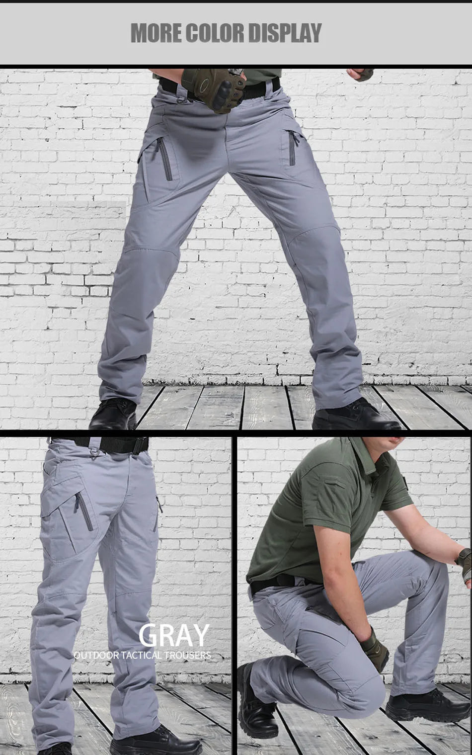 New Men Tactical Pants with Multiple Pocket Elasticity 
Military Urban Commuter male Trousers, Slim Fat Cargo Pants