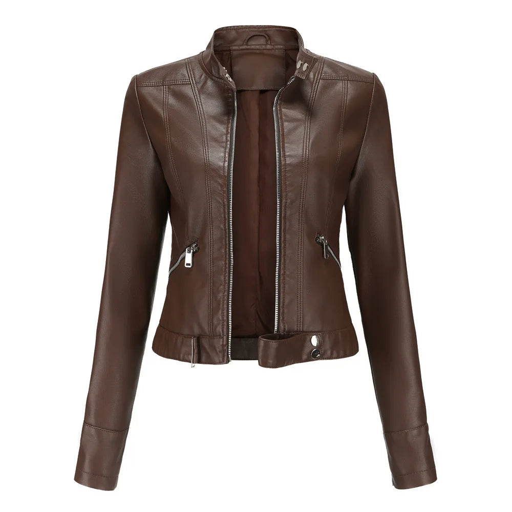 PU Leather Short Jacket