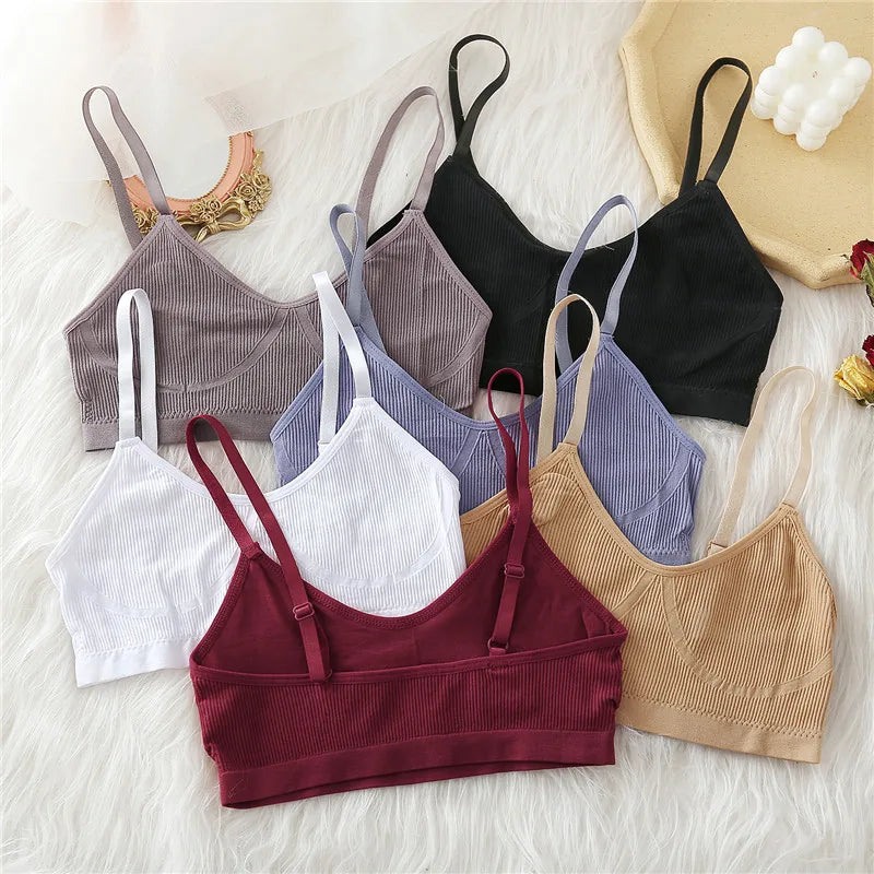 Hot Seamless Women Bra, Wireless, Adjustable Strap, Bralette,
8 Colors Women Lingerie Tank Tops