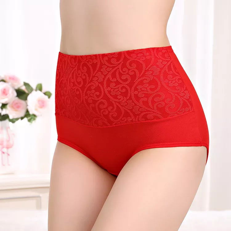 3 Pcs Cotton Plus Size Underwear with High Waist 
Abdominal Briefs Girl Postpartum Recovery Panties