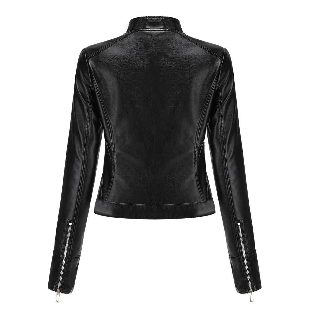 PU Leather Short Jacket