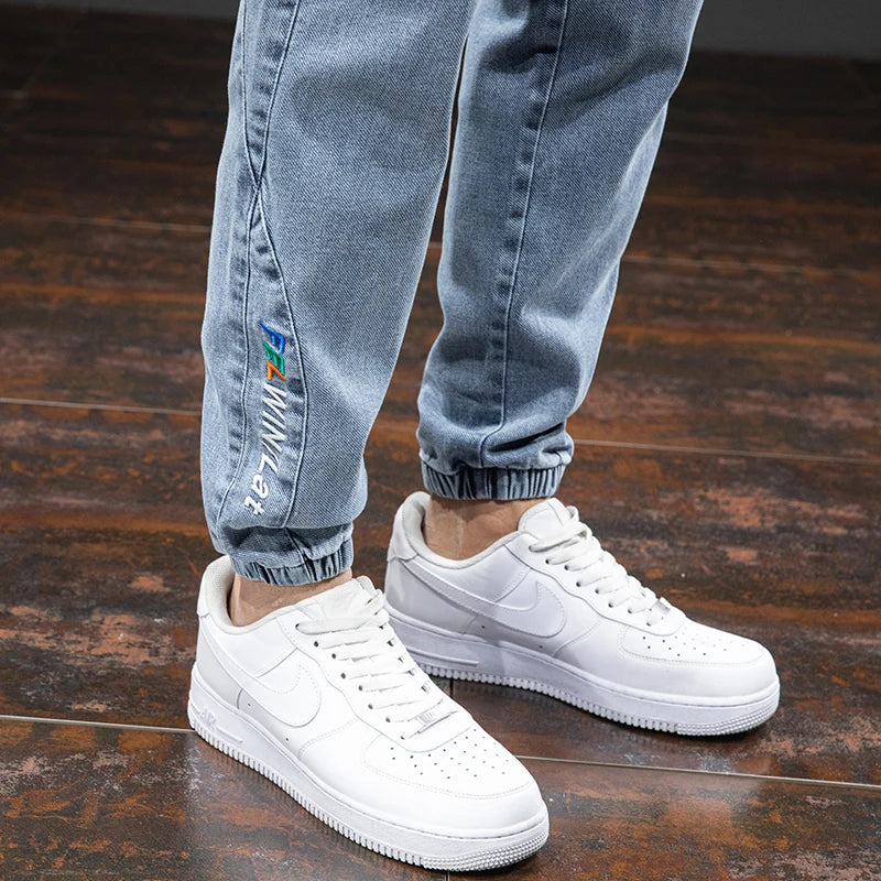 Spring & Summer Black Blue Cargo men Jeans
Streetwear Denim, Jogger Pants, Male Baggy Harem Jean