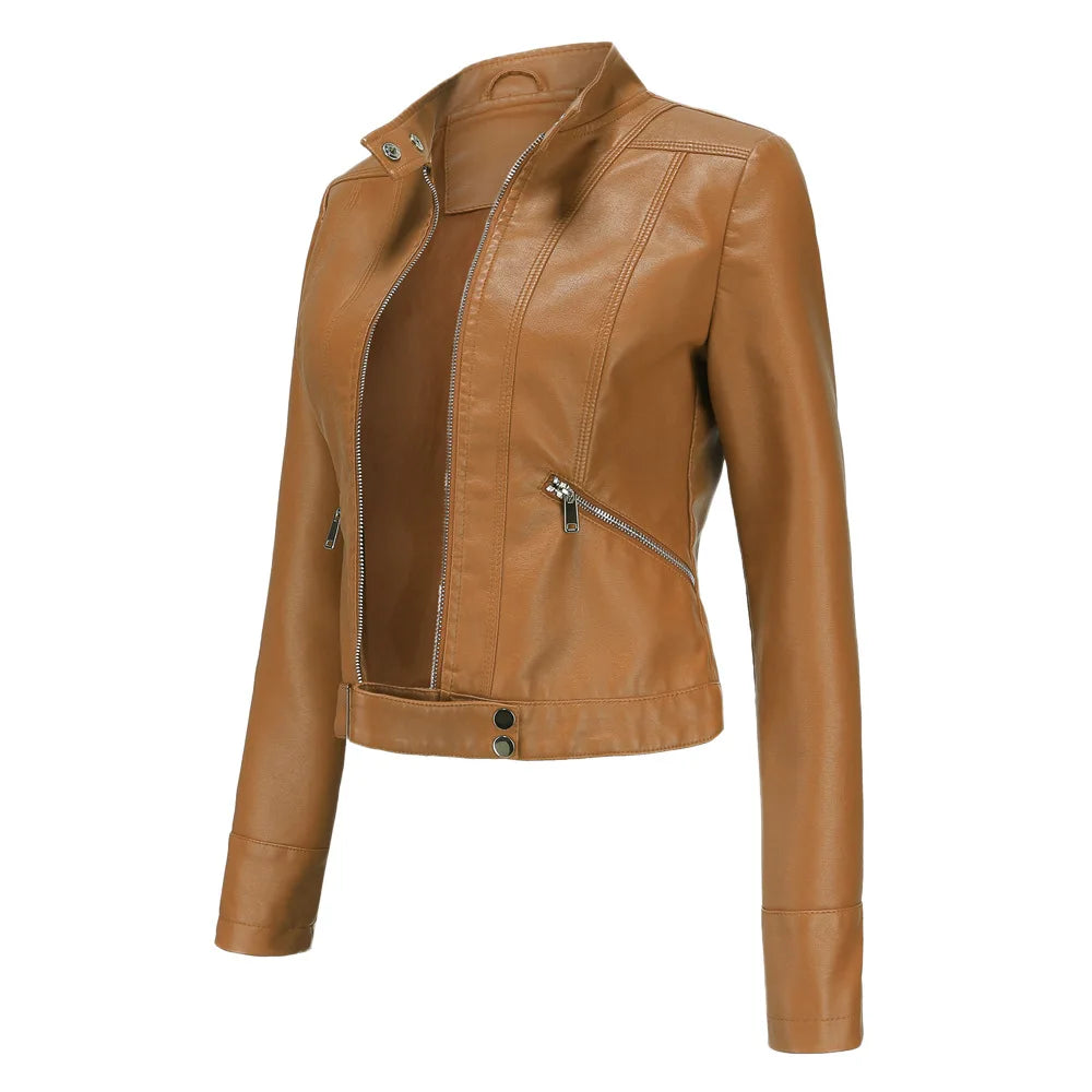 PU Leather Short Jacket