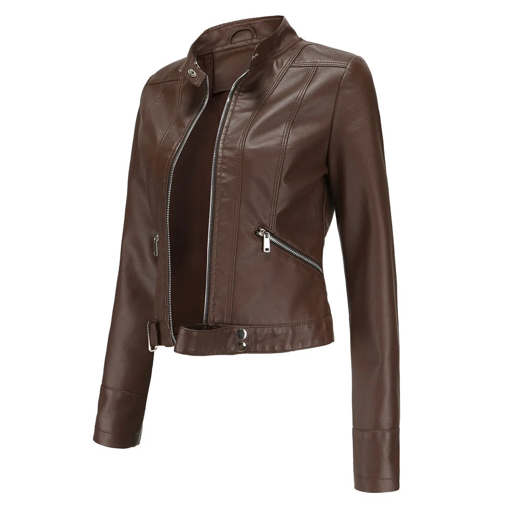 PU Leather Short Jacket