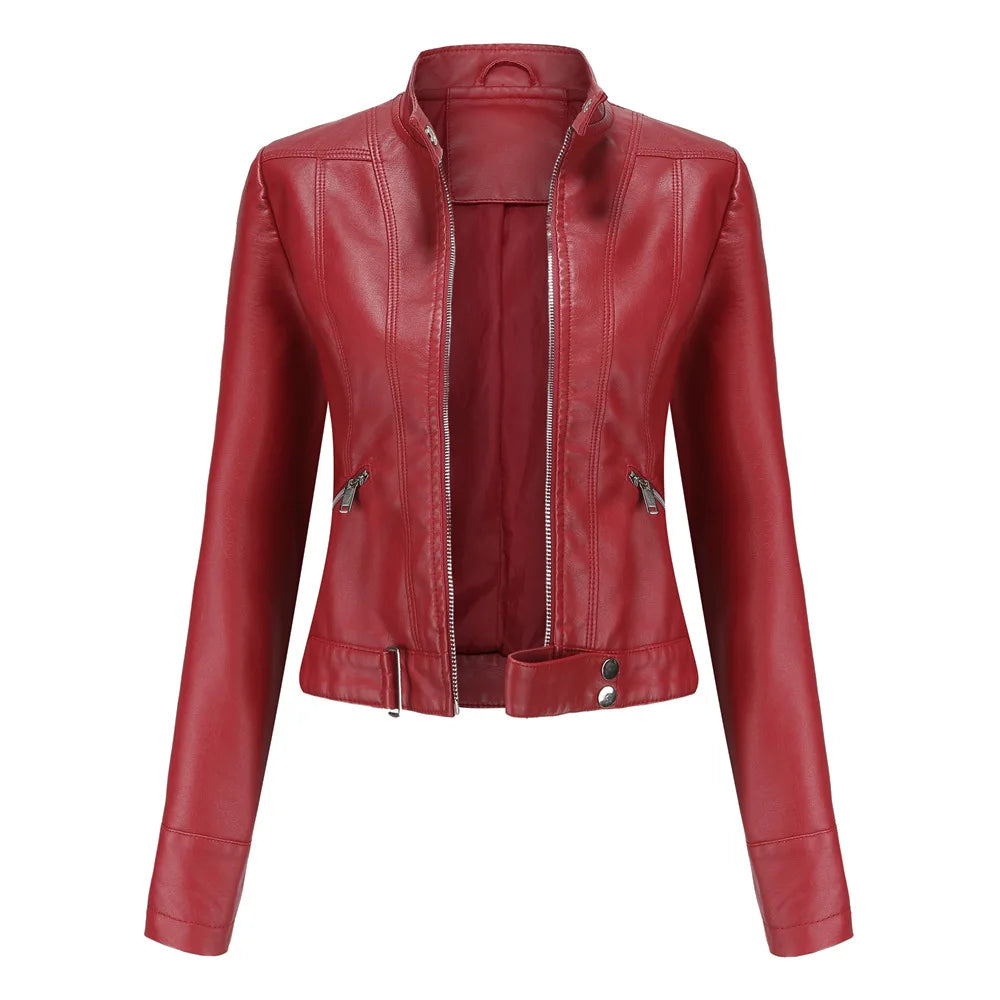 PU Leather Short Jacket