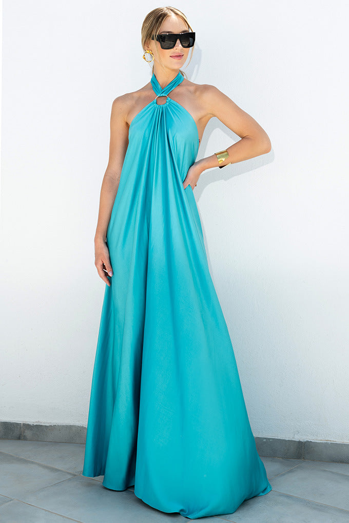 Solid Color Lady Party Dress