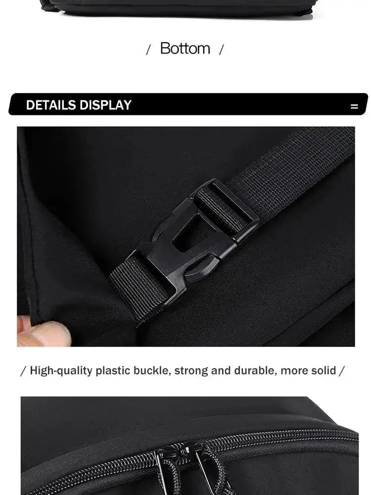 One 15 Inch Polyester Waterproof Solid Color Simple Men Backpack