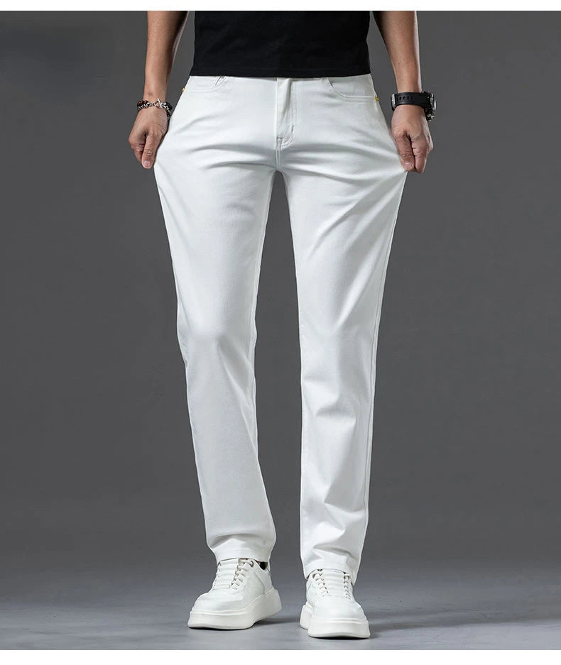 Cotton Stretch Slim Smart Jeans