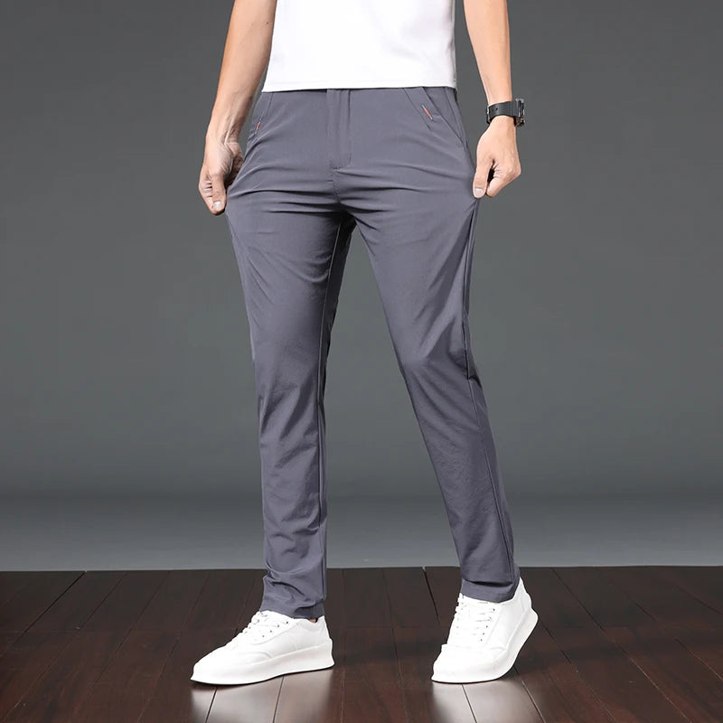 Summer Thin Ice Silk Casual Pants