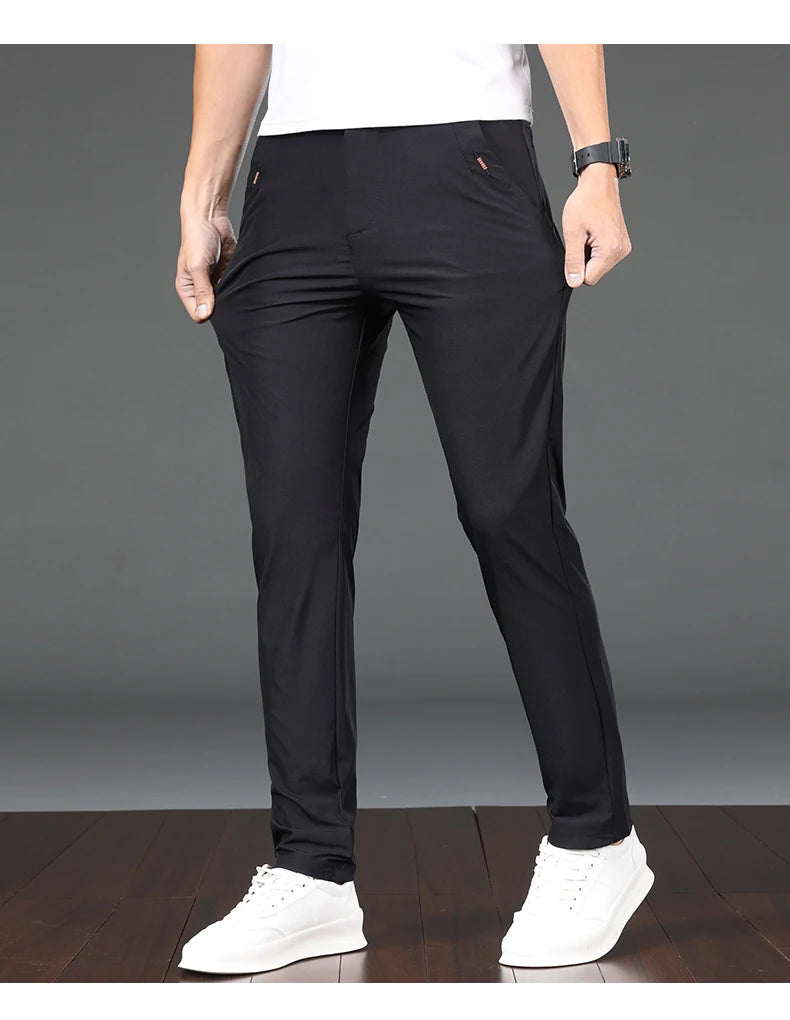 Summer Thin Ice Silk Casual Pants